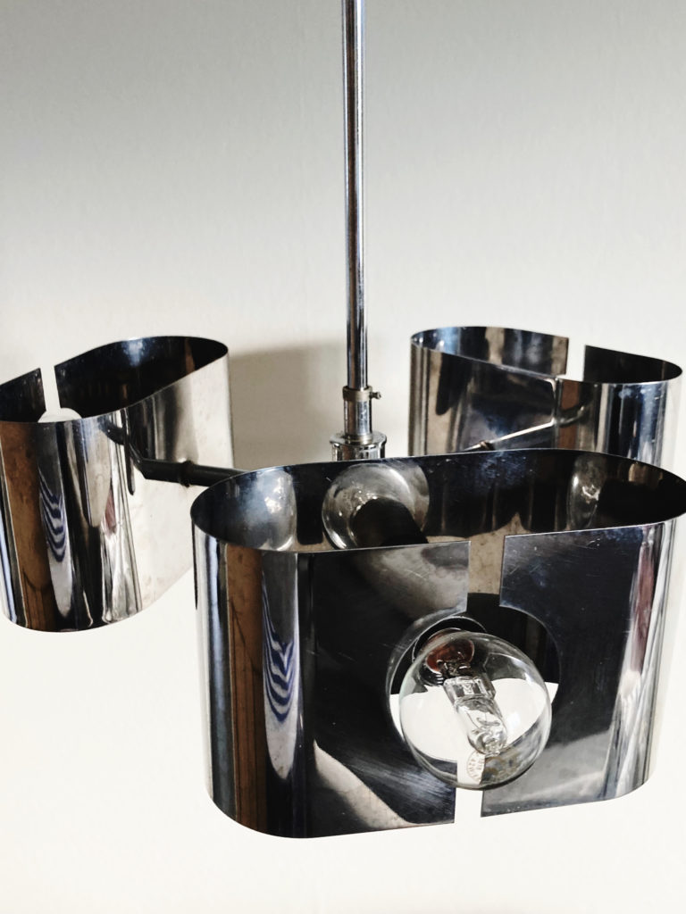Italian mid century chrome sputnik chandelier